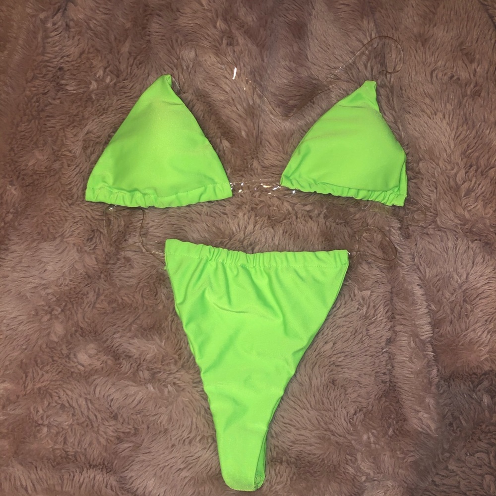 Clear strap bikini